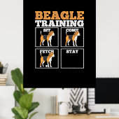 Beagle Dog Training Dog Poster (Thuiskantoor)