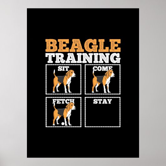 Beagle Dog Training Dog Poster (Voorkant)