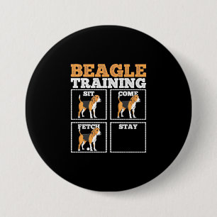 Beagle Dog Training Dog Ronde Button 7,6 Cm