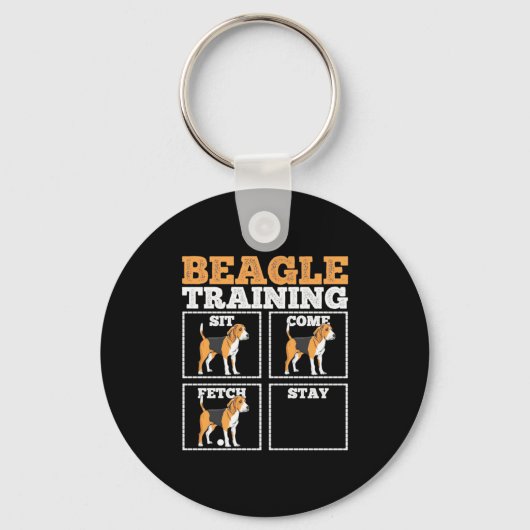 Beagle Dog Training Dog Sleutelhanger (Voorkant)