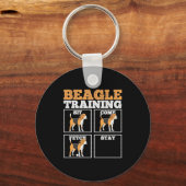 Beagle Dog Training Dog Sleutelhanger (Voorkant)
