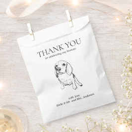 Beagle Dog Treat Pet Drawing Favor Bag Bedankzakje
