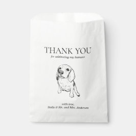 Beagle Dog Treat Pet Drawing Favor Bag Bedankzakje