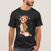 Beagle Dog Tree Xmas Mama Papa Cadeaus voor Kerstm T-shirt (Voorkant)