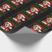 Beagle Dog Ugly Sweater Kerstpuppy Hondenliefhebbe Cadeaupapier (Hoek)