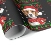Beagle Dog Ugly Sweater Kerstpuppy Hondenliefhebbe Cadeaupapier (Rol Hoek)