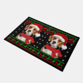 Beagle Dog Ugly Sweater Kerstpuppy Hondenliefhebbe Deurmat (Schuin)