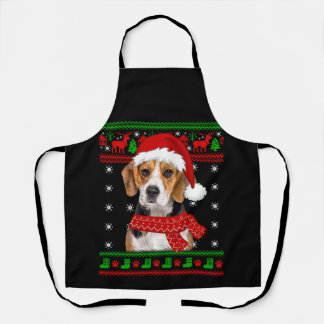 Beagle Dog Ugly Sweater Kerstpuppy Hondenliefhebbe Schort