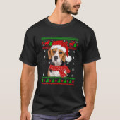Beagle Dog Ugly Sweater Kerstpuppy Hondenliefhebbe T-shirt (Voorkant)