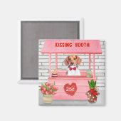 Beagle Dog Valentijnsdag Kissing Booth Magneet (Voorkant / Achterkant)