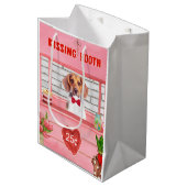 Beagle Dog Valentijnsdag Kissing Booth Medium Cadeauzakje (Voorkant Gekanteld)