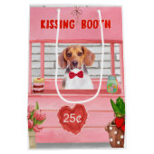 Beagle Dog Valentijnsdag Kissing Booth Medium Cadeauzakje (Achterkant)