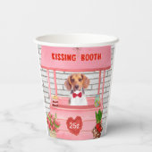 Beagle Dog Valentijnsdag Kissing Booth Papieren Bekers (Achterkant)