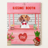 Beagle Dog Valentijnsdag Kissing Booth Planner (Achterkant)