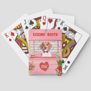 Beagle Dog Valentijnsdag Kissing Booth Pokerkaarten