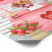 Beagle Dog Valentijnsdag Kissing Booth Poster (Hoek)