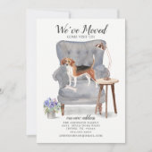 Beagle Dog | Verplaatsingsaankondiging Aankondiging (Voorkant)