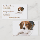 Beagle Dog Visitekaartje (Voorkant / Achterkant)