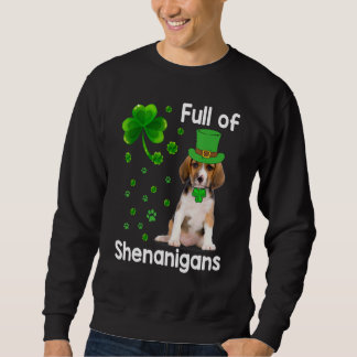 Beagle Dog vol met Shenanigans Leprechaun St Patri Trui