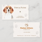 Beagle Dog Walker Pet Visitekaartje (Voorkant / Achterkant)