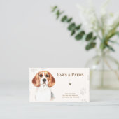 Beagle Dog Walker Pet Visitekaartje (Staand voorkant)