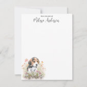 Beagle Dog Waterverf - Aangepaste klauterij Notitiekaartje (Voorkant)