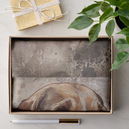 Beagle Dog Waterverf Tissuepapier (Geschenk)