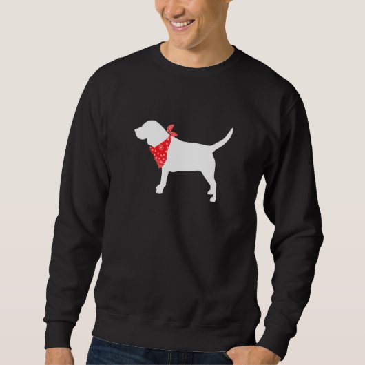 Beagle Dog Wearing Red Bandana Trui (Voorkant)