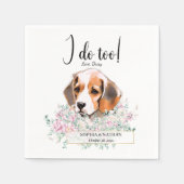 Beagle Dog Wedding Cocktail Napkins Servet (Voorkant)