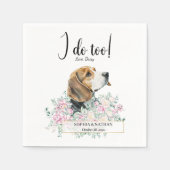 Beagle Dog Wedding Cocktail Napkins Servet (Voorkant)