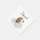 Beagle Dog Wedding Cocktail Napkins Servet (Hoek)
