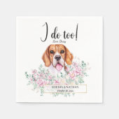 Beagle Dog Wedding Cocktail Napkins Servet (Voorkant)