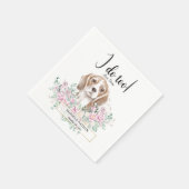 Beagle Dog Wedding Cocktail Napkins Servet (Hoek)