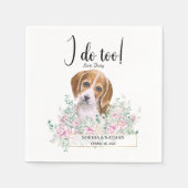 Beagle Dog Wedding Cocktail Napkins Servet (Voorkant)
