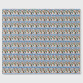 Beagle Dog Winter Wonderland Kerstvreugde Cadeaupapier (Vlak)