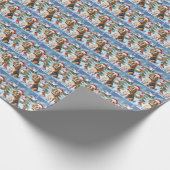 Beagle Dog Winter Wonderland Kerstvreugde Cadeaupapier (Hoek)