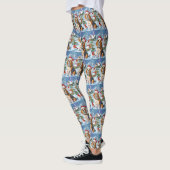 Beagle Dog Winter Wonderland Kerstvreugde Leggings (Links)