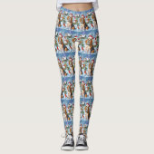 Beagle Dog Winter Wonderland Kerstvreugde Leggings (Voorkant)