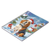 Beagle Dog Winter Wonderland Kerstvreugde Notitieboek (Linkerzijde)