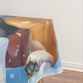 Beagle Dog Winter Wonderland Kerstvreugde Tafelkleed (Voorbeeld)