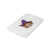 Beagle Dog Witch Funny Halloween Hondenliefhebber Badmat (Gekanteld)