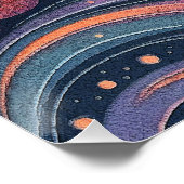 Beagle dog with starry sky and water 001 perfect poster (Hoek)