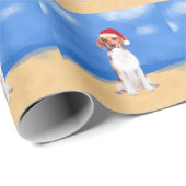 Beagle Dog Zittend Op Strand Kerst Pet Cadeaupapier (Rol Hoek)