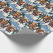 Beagle Dogs Christmas Snow Holiday Cadeaupapier (Hoek)