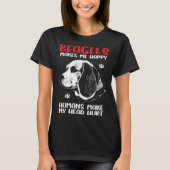 Beagle Dogs Makes Me Happy Beagle T-shirt (Voorkant)