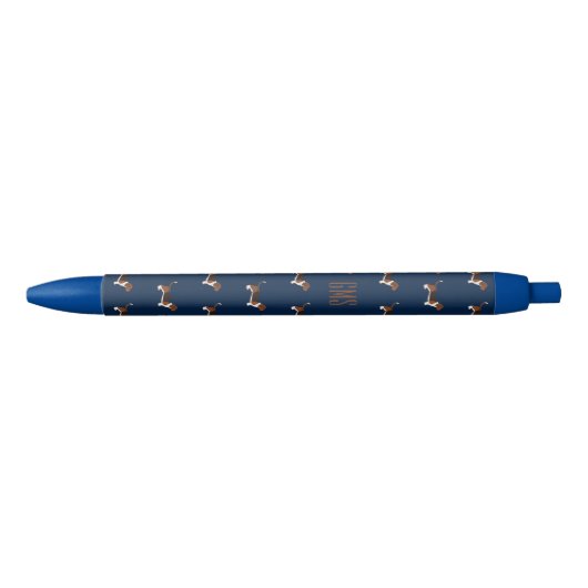 Beagle Dogs Pattern Monogrammed Pen (Voorkant)