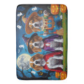 Beagle Dogs Pumpkin Halloween Grappig Badmat (Voorkant Verticaal)