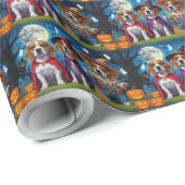 Beagle Dogs Pumpkin Halloween Grappig Cadeaupapier (Rol Hoek)