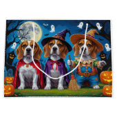 Beagle Dogs Pumpkin Halloween Grappig Groot Cadeauzakje (Voorkant)