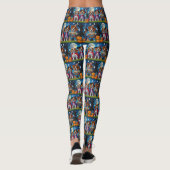 Beagle Dogs Pumpkin Halloween Grappig Leggings (Achterkant)